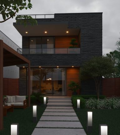 render fachada unifamiliar