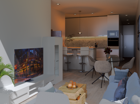 Imagen de cocina salon moderno