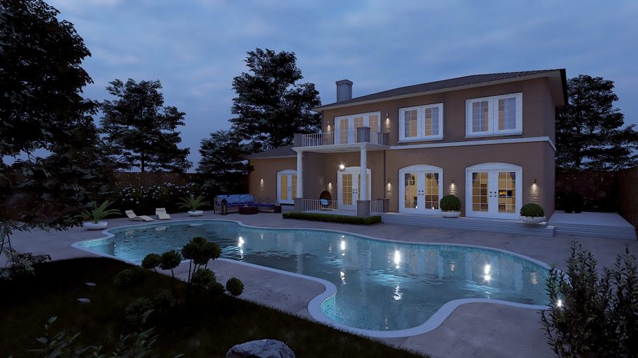 imagen chalet con piscina